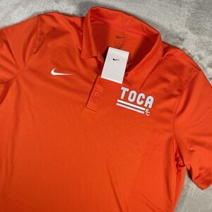 Nike Dri-Fit Franchise Orange Short Sleeve Polo Golf Toca FC Mens‎ Medium